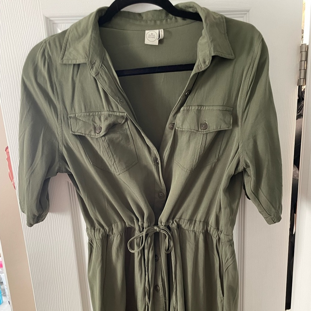 Olive green dress